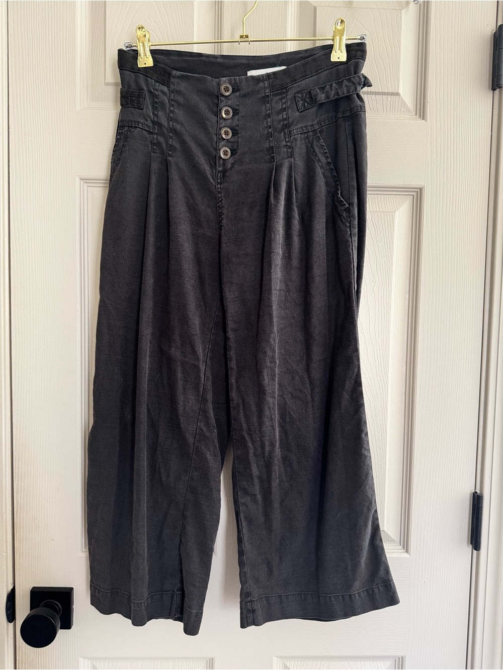 Sundance charcoal washed wide-leg pants